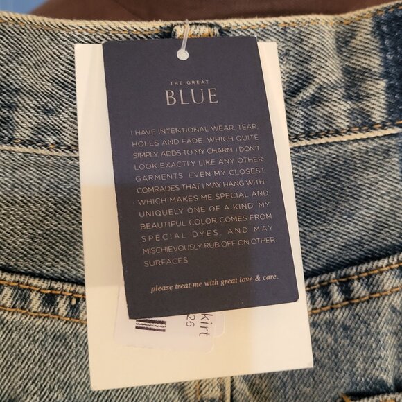 The GREAT The Column Skirt In Monterey Wash - Picture 5 of 11